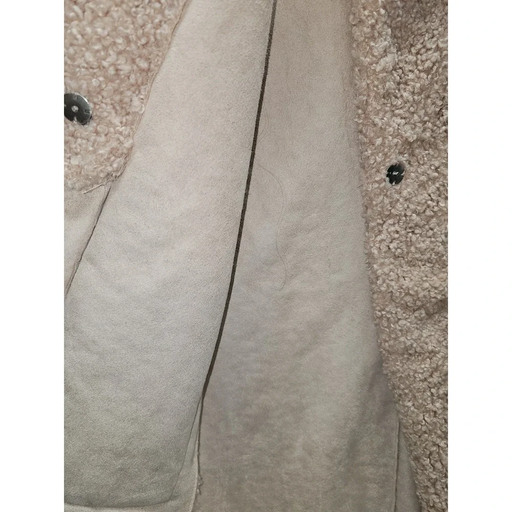Kenneth Cole Women's XS Pink Sherpa Textured Peacoat Feminine Barbiecore Y2K